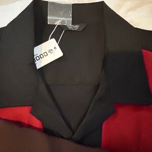 COOFANDY Men's Black and Red Casual Button Down Shirt